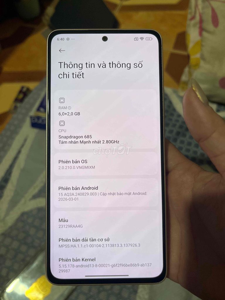 Xiaomi Redmi Note 13 6GB/128GB Vàng hồng. Mua bán Điện thoại tại Quận Gò Vấp Tp Hồ Chí Minh được đăng bởi Thuyền Nguyễn hình 1