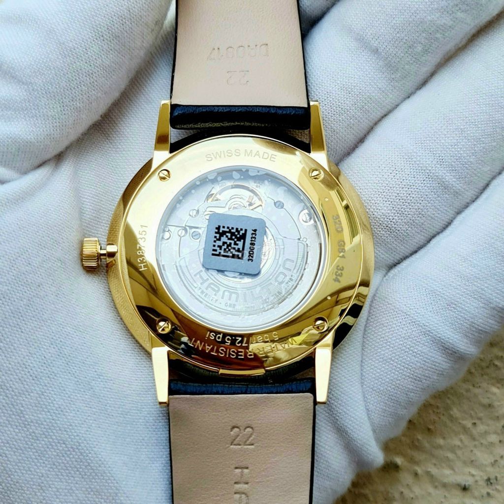 Đồng hồ Thụy Sĩ Hamilton mạ vàng mỏng mới fullbox