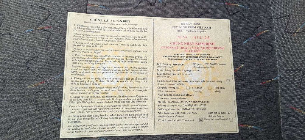 Thaco towner 900kg đời 2018. Mua bán Xe tải, xe ben tại Quận Bình Tân Tp Hồ Chí Minh được đăng bởi A dũng hình 8