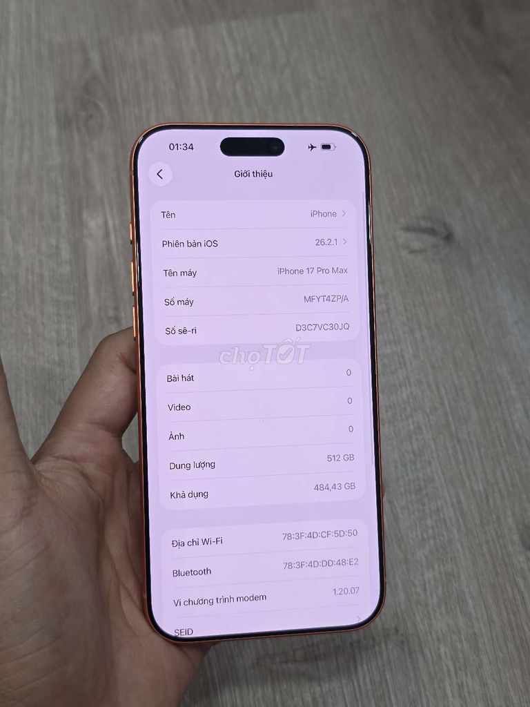 17 Pro Max 512GB Cam VN zin nguyên cây keng. Mua bán Điện thoại tại Quận 12 Tp Hồ Chí Minh được đăng bởi Tuấn hình 1