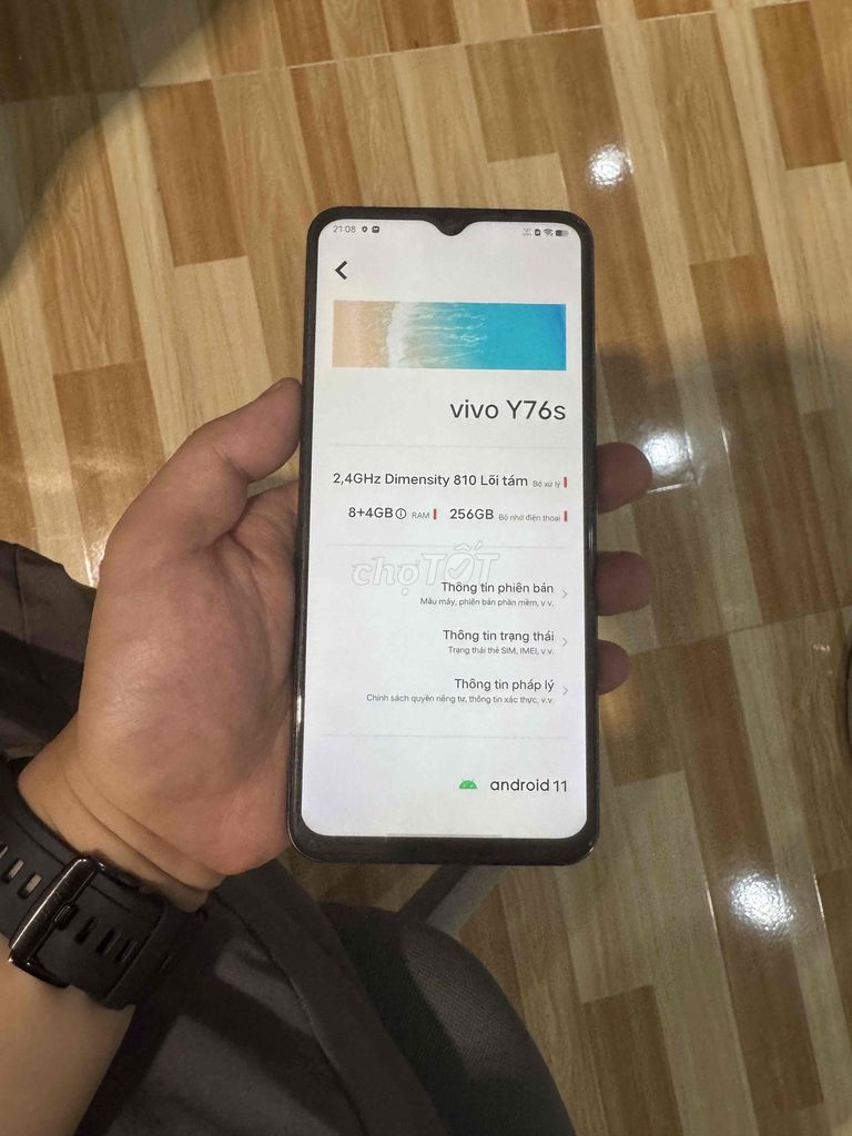 Vivo Y76s Xanh 8GB/256GB. Mua bán Điện thoại tại Quận Tân Bình Tp Hồ Chí Minh được đăng bởi Chí Thành hình 1