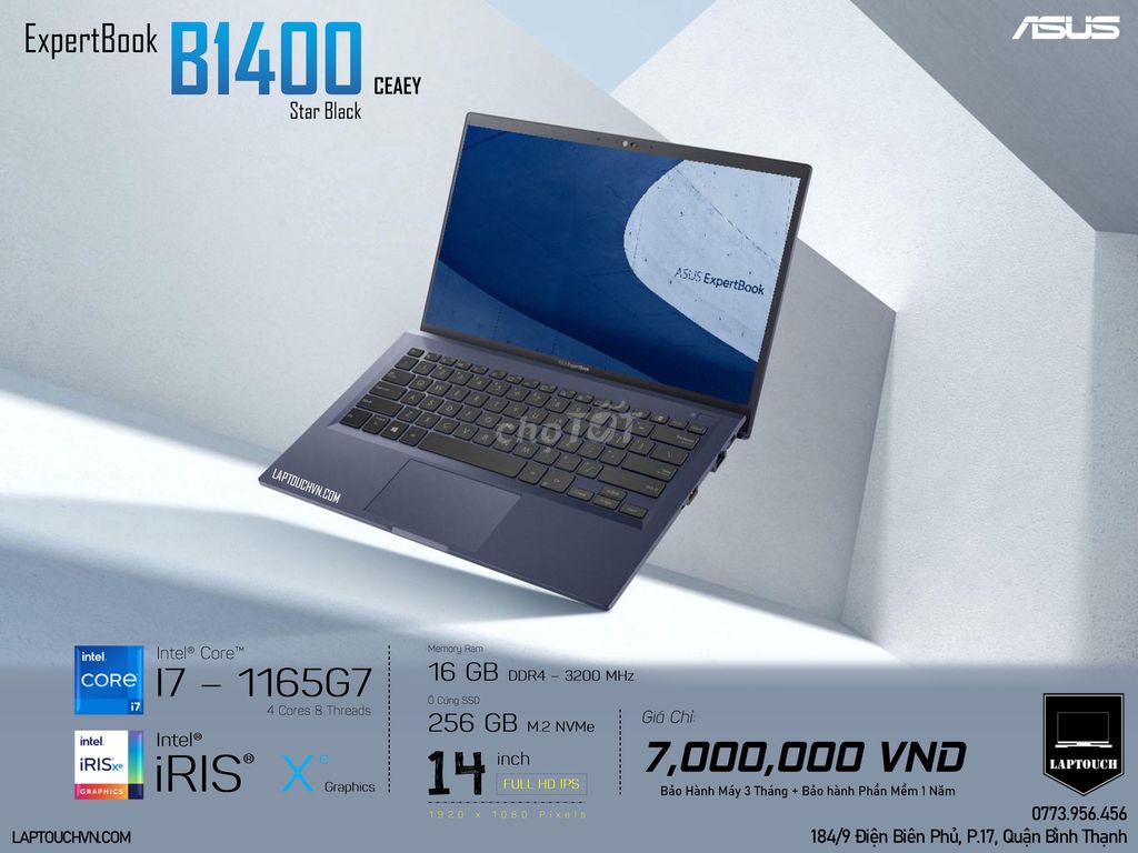 Asus ExpertBook B1 B1400CEAEY - Star Black. Mua bán Laptop tại Quận Bình Thạnh Tp Hồ Chí Minh được đăng bởi Cửa Hàng Máy Tính Laptouch VN hình 1