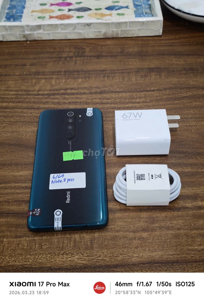 Redmi Note 8 Pro 6/64 Quốc Tế sạc 67w có ship COD. Mua bán Điện thoại tại Quận Hoàng Mai Hà Nội được đăng bởi Trần Ngọc Hiếu hình 1