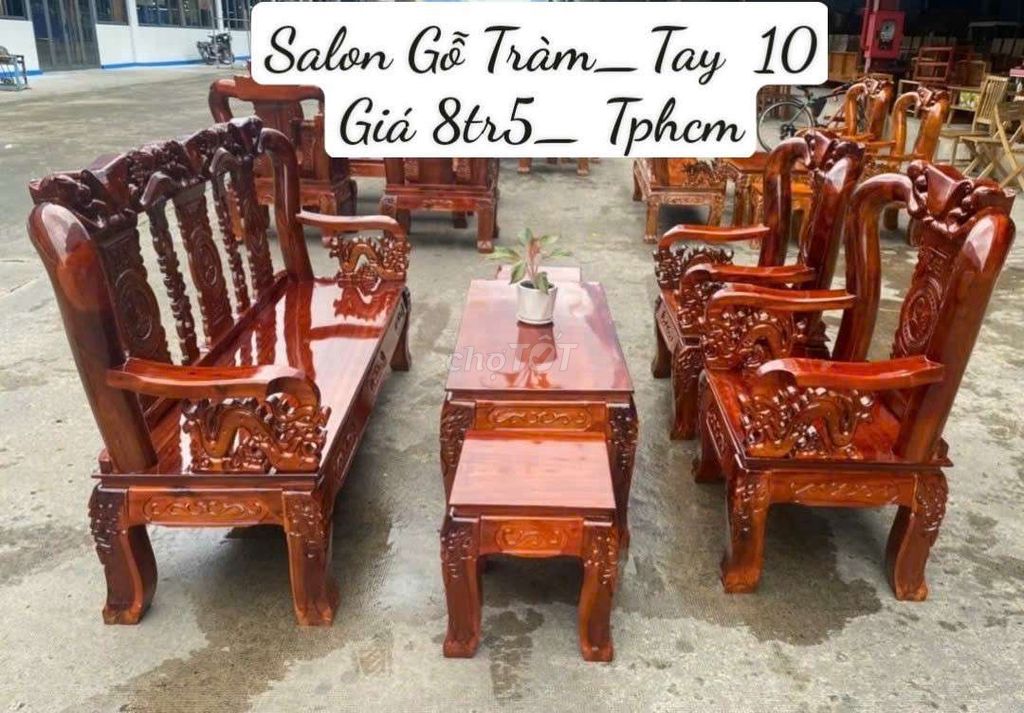 Salon gỗ tay 10 giá 8 củ 5 tphcm