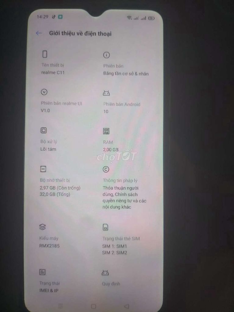 Cần bán realme c11. Mua bán Điện thoại tại Huyện Bình Chánh Tp Hồ Chí Minh được đăng bởi Phạm Duy Thiện hình 1