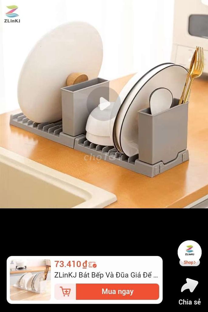 Giá úp bát đĩa ZLinKJ Xám. Mua bán Dụng cụ nhà bếp tại Quận 5 Tp Hồ Chí Minh được đăng bởi Le Thuy hình 1