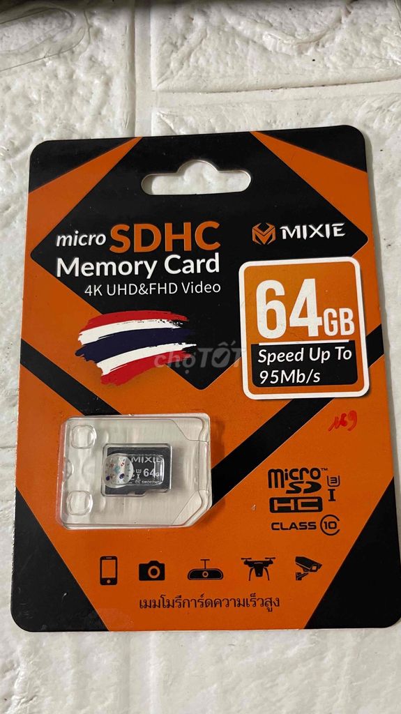 Thẻ nhớ MIXIE micro 4K UHD và FHD video