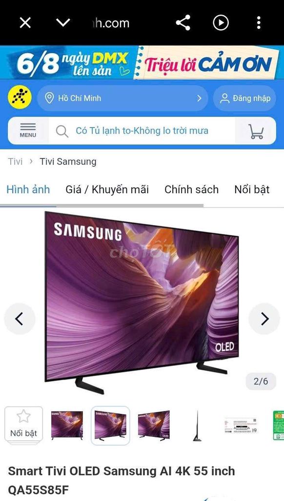 Tivi OLED Samsung QA55S85F 55 inch 4K. Mua bán Tivi, Âm thanh tại Huyện Châu Phú An Giang được đăng bởi Lê Thông  hình 1