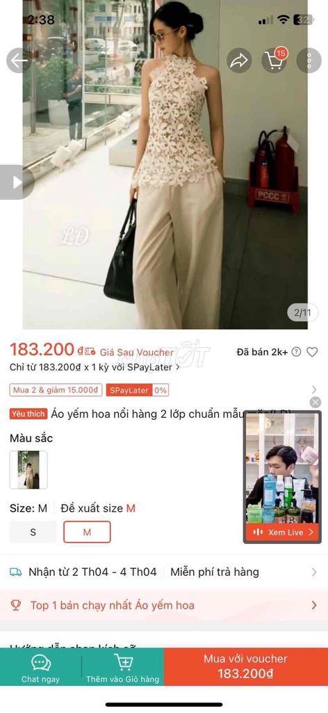 Áo yếm nữ size M Đã qua sử dụng. Mua bán Quần áo tại Quận Lê Chân Hải Phòng được đăng bởi Kiều Anh hình 1