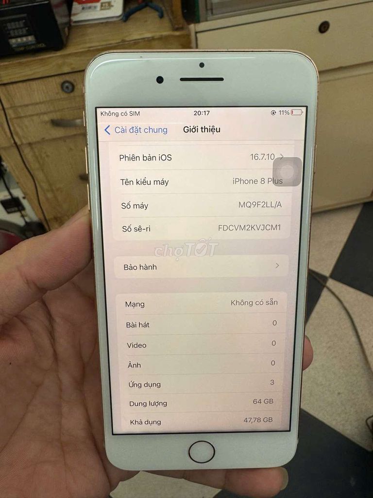  iPhone 8 Plus 64GB LLA mỹ zin giá rẻ . Mua bán Điện thoại tại Quận 8 Tp Hồ Chí Minh được đăng bởi Thiên Hòa mobile  hình 1