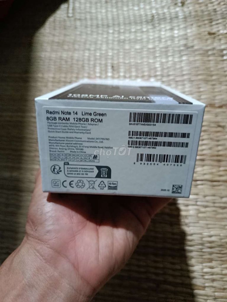 Xiaomi Redmi Note 14 128GB Xanh Như mới. Mua bán Điện thoại tại Huyện Đông Anh Hà Nội được đăng bởi sinh Tran hình 1
