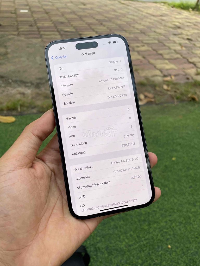 14 Pro Max VN 256gb zin ốc Có GL