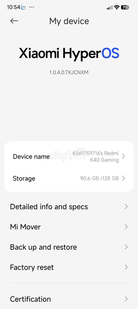 Xiaomi Redmi K40 Gaming 128GB Lưng vỡ. Mua bán Điện thoại tại Huyện Hoài Đức Hà Nội được đăng bởi 2k9 Nam hình 1