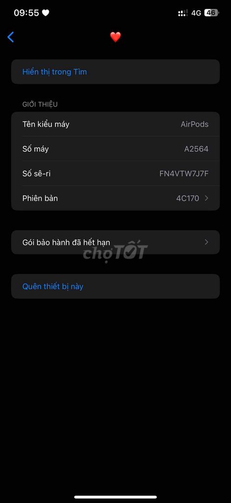 Tai nghe không dây Apple AirPods A2564 Trắng. Mua bán Tivi, Âm thanh tại Huyện Quế Võ Bắc Ninh được đăng bởi Thuận Bùi hình 1