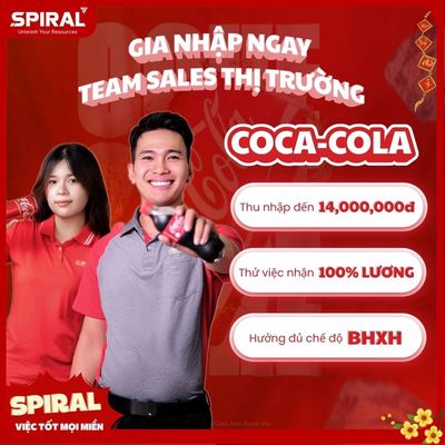 [BÌNH GIANG] COCA COLA NHÂN VIÊN SALE THỊ TRƯỜNG
