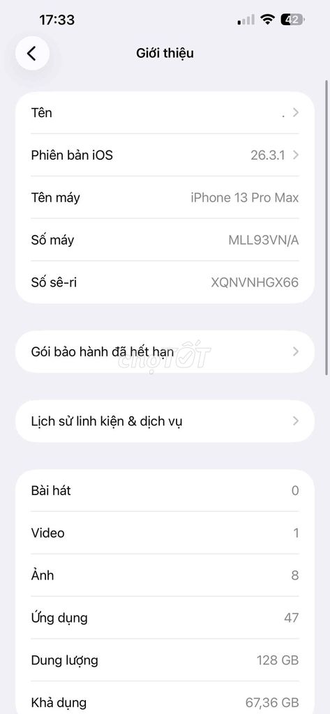 Apple iPhone 13 Pro Max 128GB. Mua bán Điện thoại tại Huyện Ứng Hòa Hà Nội được đăng bởi Trần Văn Giang hình 1
