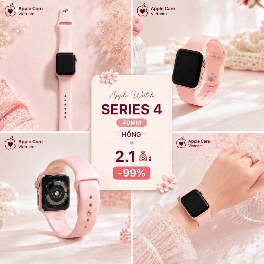 Apple Watch Series 4 40mm Hồng. Mua bán Thiết bị đeo thông minh tại Quận 5 Tp Hồ Chí Minh được đăng bởi Apple Care Vietnam hình 1
