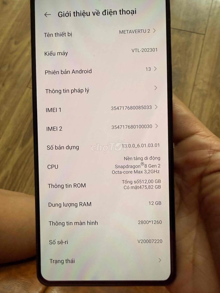 Vertu METAVERTU 2 512GB Cam. Mua bán Điện thoại tại Quận Hai Bà Trưng Hà Nội được đăng bởi Đoàn hảo hình 1