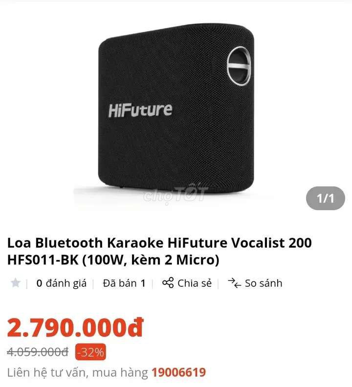 Loa karaoke HiFuture Vocalist 200. Mua bán Tivi, Âm thanh tại Quận Cầu Giấy Hà Nội được đăng bởi Louis hình 1