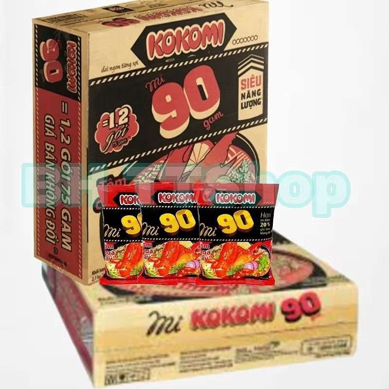 1 Thùng mì Kokomi đại to 1 gói rưỡi 30 goi × 90g