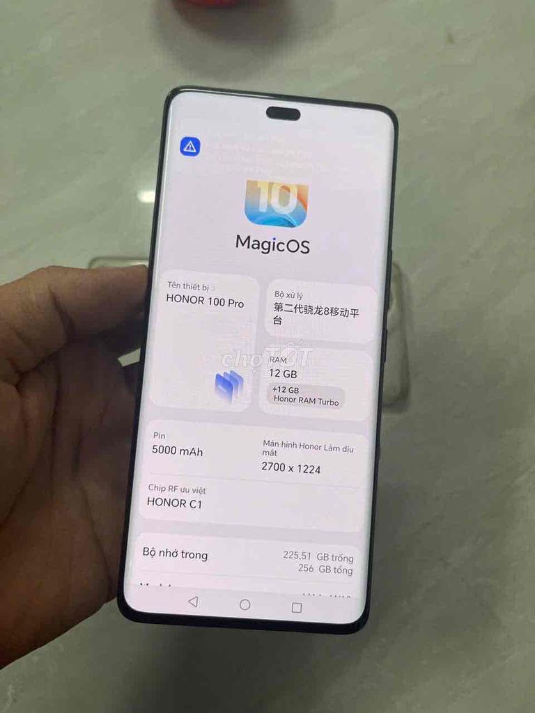 Honor 100 Pro 12/256GB Snap8 Gen2 zin đẹp 99%. Mua bán Điện thoại tại Quận 8 Tp Hồ Chí Minh được đăng bởi Thanh Tâm Mobile hình 1