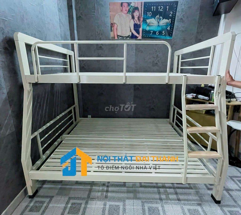 Giường sắt 2 tầng 1m6x1m8 4x8 giá rẻ-giao hàng HCM. Mua bán Giường, chăn ga gối nệm tại Quận Tân Phú Tp Hồ Chí Minh được đăng bởi Nội thất đại thành hình 1
