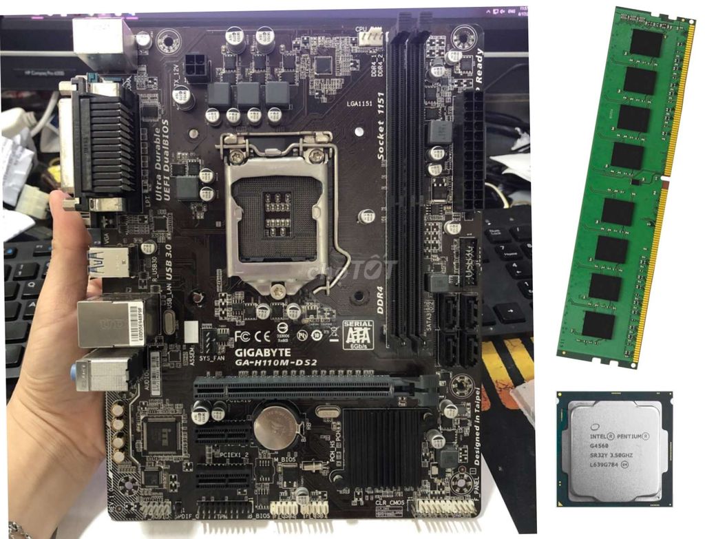 Combo H110 Giga + Cpu g4560 + Ram 4Gb ddr4