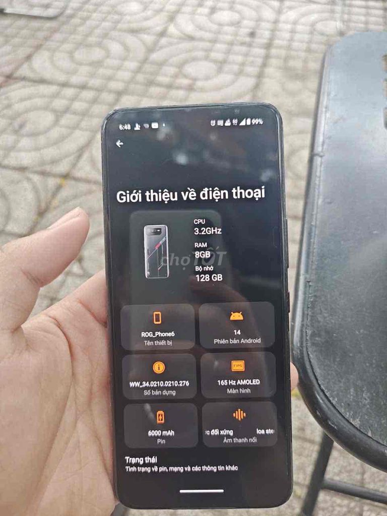 ROG Phone 6 128GB Đen. Mua bán Điện thoại tại Quận Bình Thạnh Tp Hồ Chí Minh được đăng bởi Lê Trọng hình 1