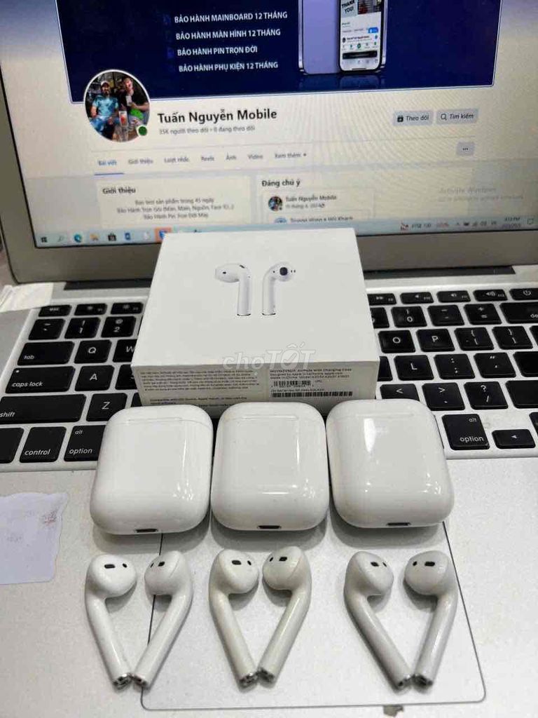 Tai nghe Apple AirPods 2 Trắng đã qua sử dụng. Mua bán Tivi, Âm thanh tại Quận 3 Tp Hồ Chí Minh được đăng bởi Tuấn Nguyễn hình 1