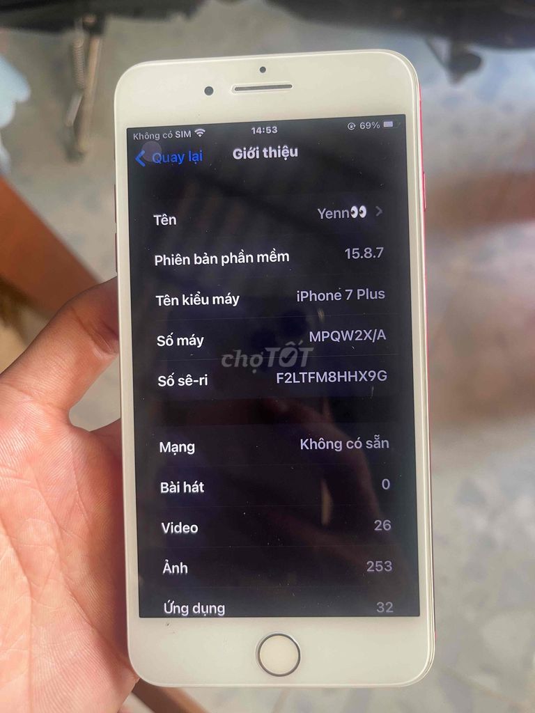 Apple iPhone 7 Plus 128GB Đen Đã sử dụng. Mua bán Điện thoại tại Huyện Cầu Ngang Trà Vinh được đăng bởi luân hình 1