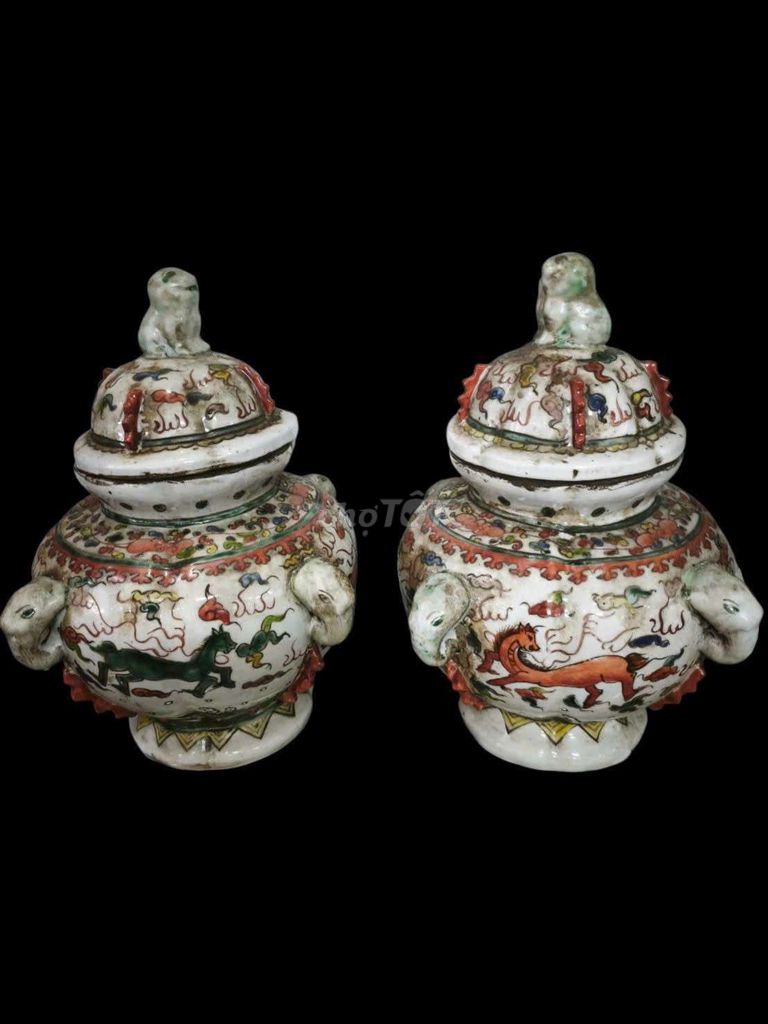Cặp Chóe sứ Ngựa 35cm. Mua bán Đồ sưu tầm, đồ cổ tại Quận 11 Tp Hồ Chí Minh được đăng bởi Tú hình 1