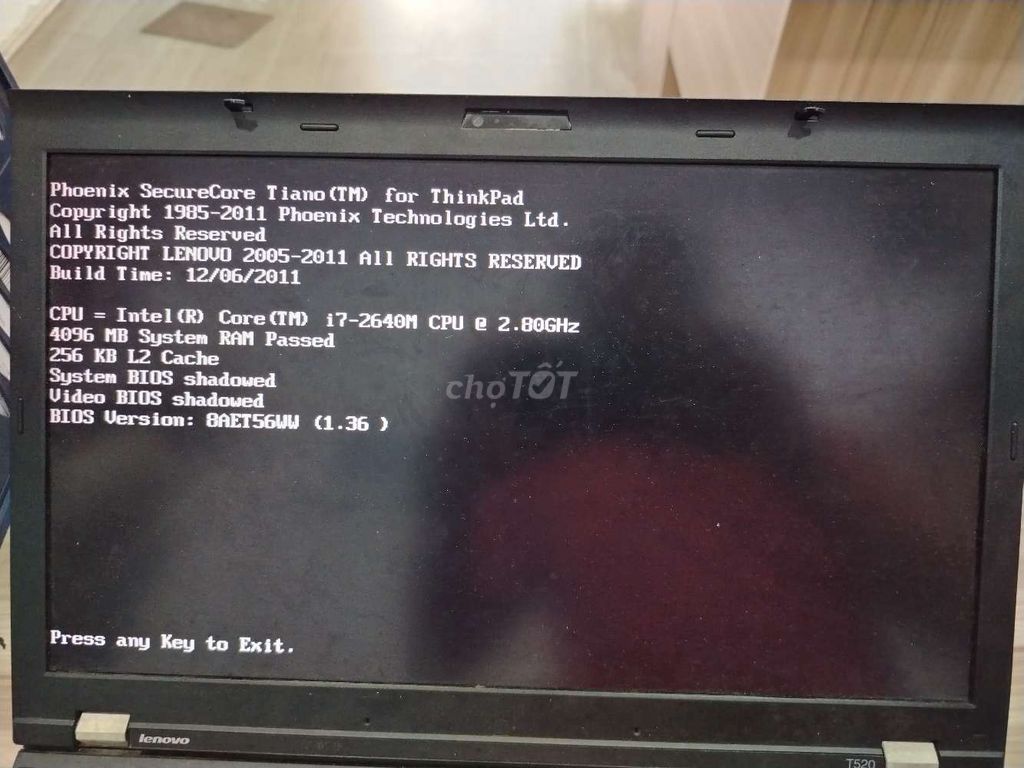 Lenovo ThinkPad T520 i7-2640M 4GB/128GB Lỗi win. Mua bán Laptop tại Quận 8 Tp Hồ Chí Minh được đăng bởi Lê Tuấn hình 1
