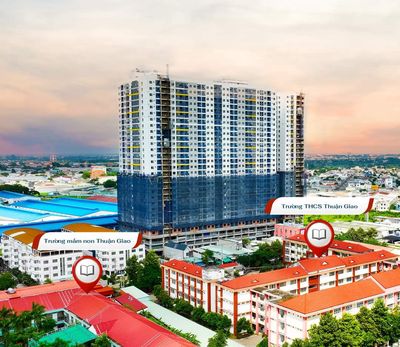 Căn hộ góc 60 m2, View hồ bơi, NH hỗ trợ vay 80% ngay Chợ Thuận Giao