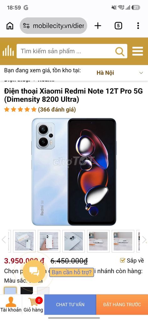 Xiaomi Redmi Note 12T Pro 8GB 128GB Trắng. Mua bán Điện thoại tại Quận 10 Tp Hồ Chí Minh được đăng bởi Hội Đồ Điện Tử hình 1