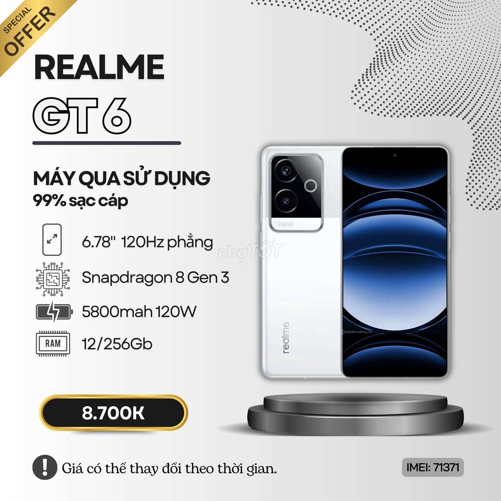 ⭐REALME GT 6 SẠC CÁP 12+256