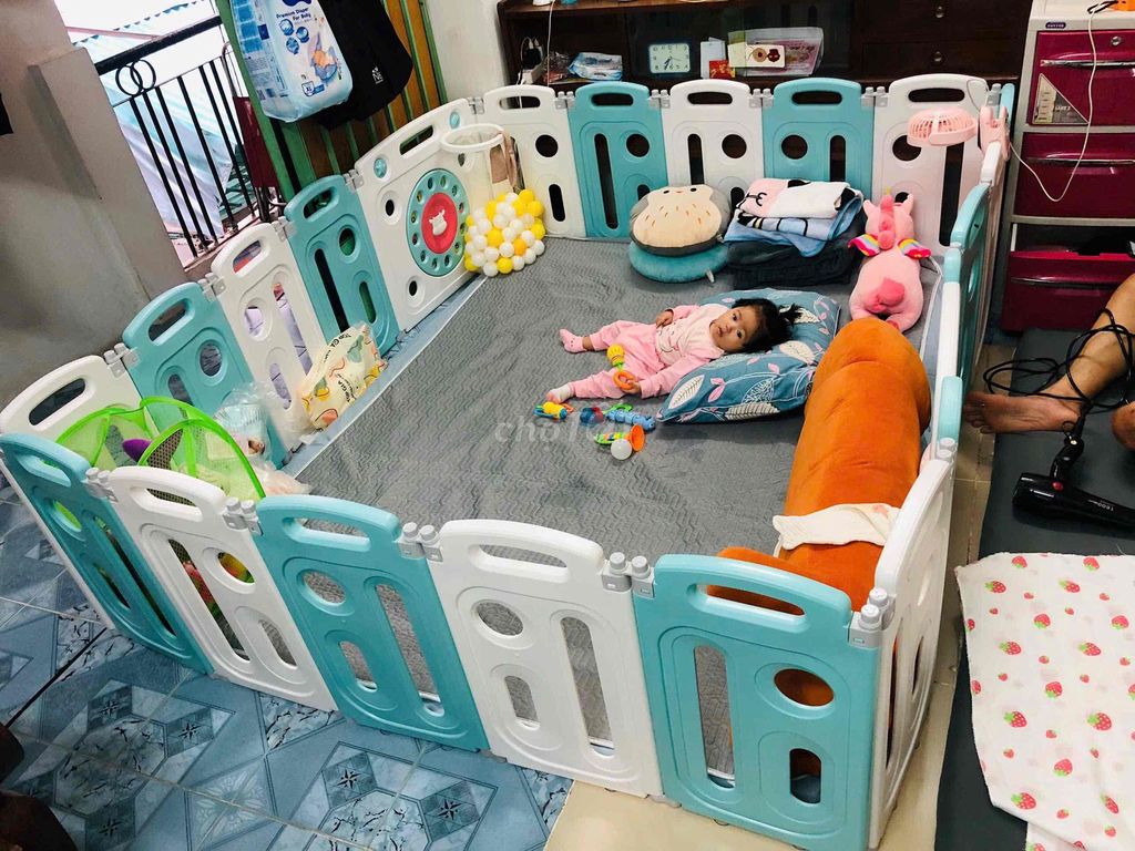 Cũi quây V-Baby Care nhựa xanh ngọc. Mua bán Mẹ và bé tại Quận 3 Tp Hồ Chí Minh được đăng bởi NGUYỄN ANH THƯƠNG hình 1