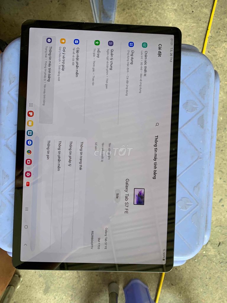 Samsung Tab S7 FE Wifi 4GB/64GB màu đen đẹp. Mua bán Máy tính bảng tại Quận Bình Tân Tp Hồ Chí Minh được đăng bởi lê quốc chương hình 1