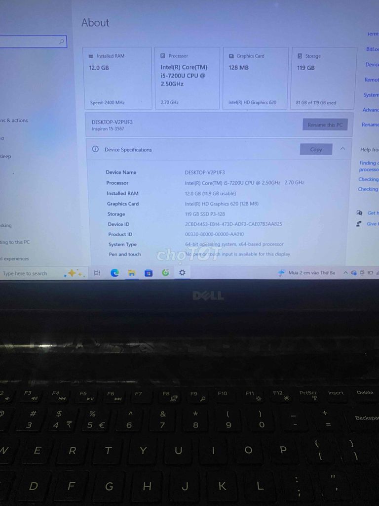 Bán Dell Inspiron 15-3567 i5 15.6 inch. Mua bán Laptop tại Huyện Yên Mỹ Hưng Yên được đăng bởi Anh hình 1