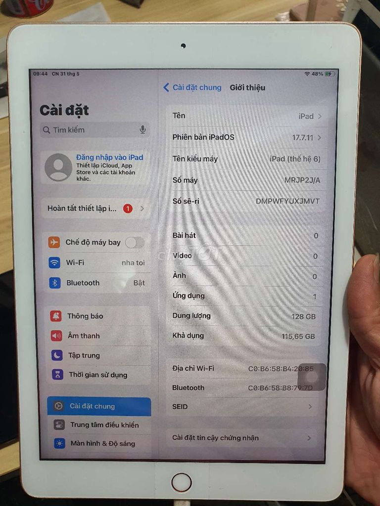 Apple iPad Gen 6 128GB Vàng hồng. Mua bán Máy tính bảng tại Thành phố Biên Hòa Đồng Nai được đăng bởi Danh hình 1