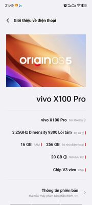 Vivo x100pro 16/256. Mua bán Điện thoại tại Huyện Bàu Bàng Bình Dương được đăng bởi Nhật