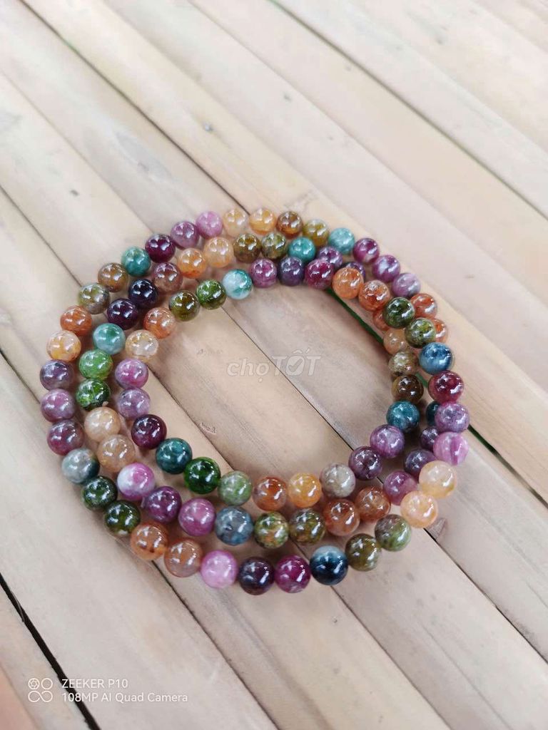 Tourmaline quấn tay 3 vòng