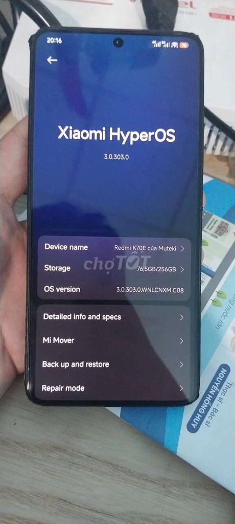 Xiaomi Redmi K70E 256GB Đen. Mua bán Điện thoại tại Thành phố Mỹ Tho Tiền Giang được đăng bởi Trung Lê hình 1