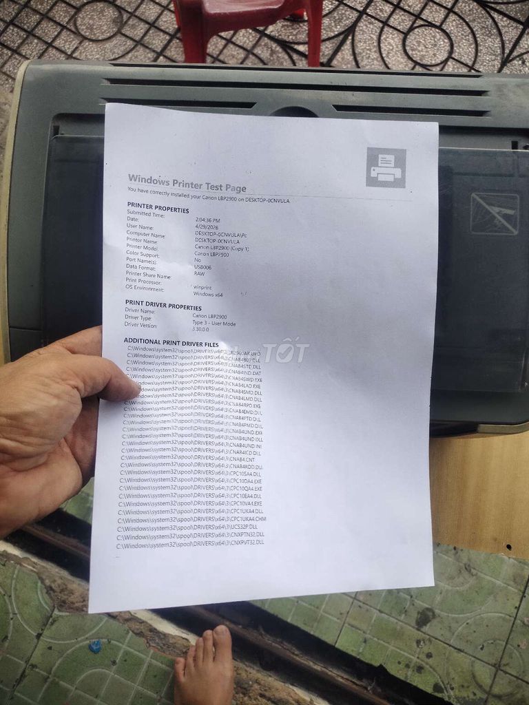Máy in Canon LBP2900 Xám Đã sử dụng. Mua bán Đồ dùng văn phòng tại Quận 12 Tp Hồ Chí Minh được đăng bởi Bắc Khờ  hình 1