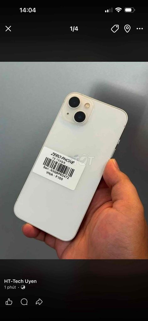 Apple iPhone 13 128GB Trắng 99%. Mua bán Điện thoại tại Thành phố Biên Hòa Đồng Nai được đăng bởi Uyên Phạm hình 1