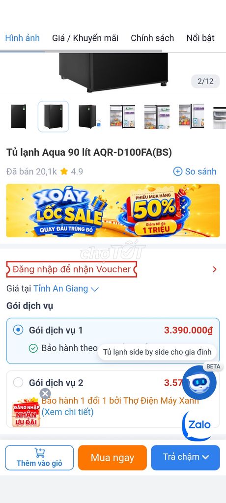 Tủ lạnh mini Aqua AQR-D100FA(BS) Đen. Mua bán Tủ lạnh tại Thành phố Long Xuyên An Giang được đăng bởi Lam Nguyen hình 1