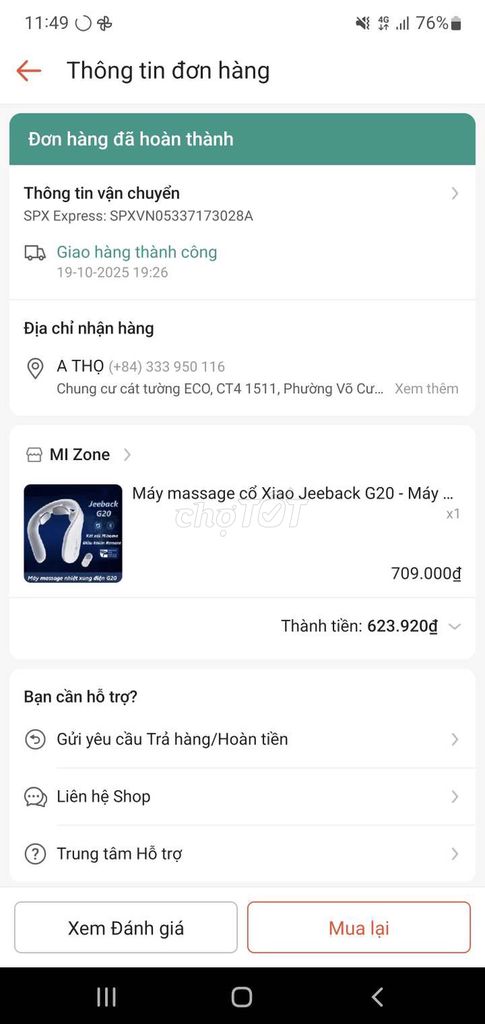 Máy massage cổ Jeeback G20 Trắng. Mua bán Nội thất, đồ gia dụng khác tại Thành phố Bắc Ninh Bắc Ninh được đăng bởi Thọ hình 1