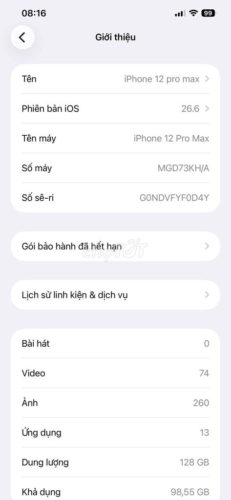 Apple iPhone 12 Pro Max 128GB Đen. Mua bán Điện thoại tại Quận Cái Răng Cần Thơ được đăng bởi nguyenthoai hình 1