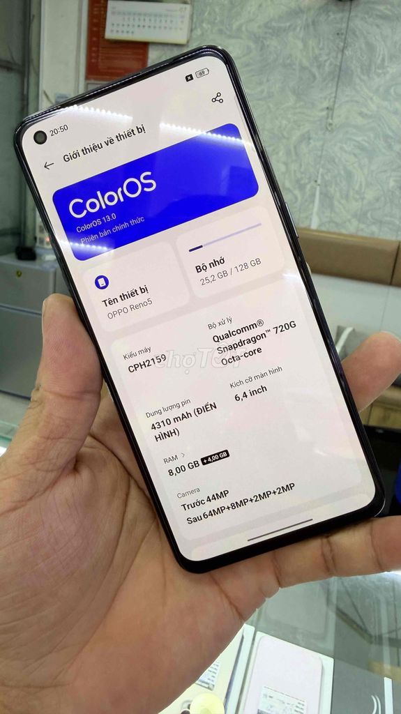 Oppo Reno 5 8GB/128GB Like New. Mua bán Điện thoại tại Quận Bình Thạnh Tp Hồ Chí Minh được đăng bởi Phan Luận hình 1