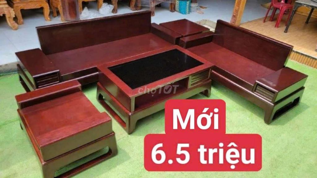 Gỗ tràm, mặt xoan đào, gồm 5 món