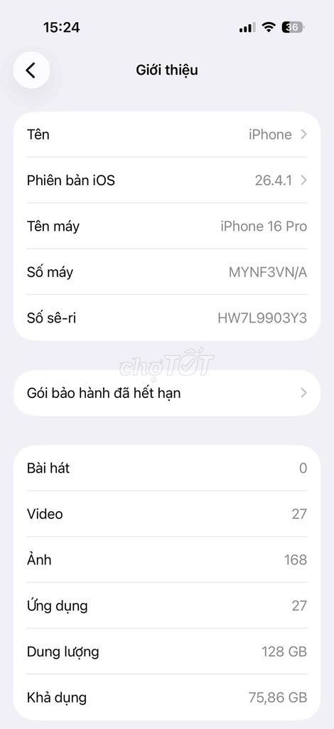 iPhone 16 Pro 128GB Sa mạc. Mua bán Điện thoại tại Huyện Việt Yên Bắc Giang được đăng bởi Nguyên hình 1
